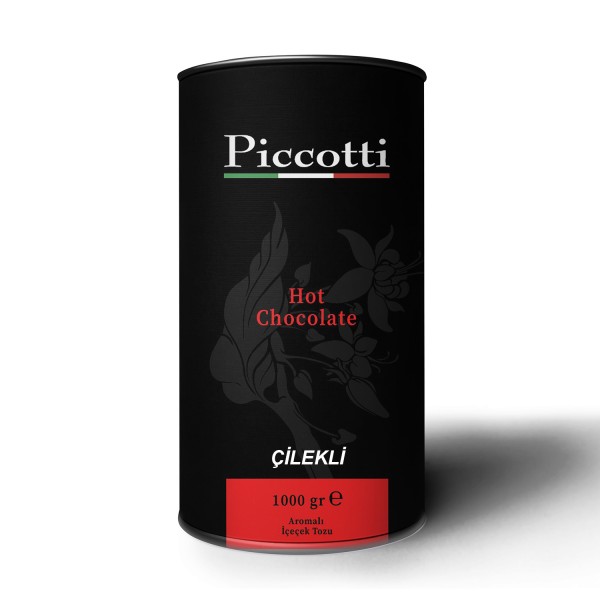 Piccotti Sıcak Çikolata Çilekli 1000 Gr KUTU